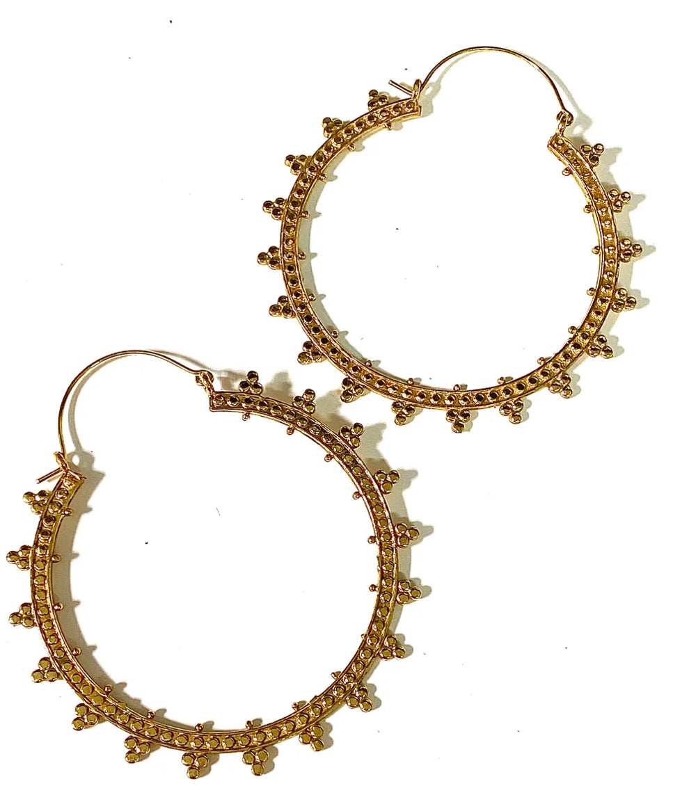 Ella Brass Hoop Earrings